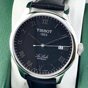 【1円箱付】TISSOT ティソ 腕時計 メンズ AT 自動巻 ル・ロックル ブラック文字盤 ラウンドフェイス 裏スケ デイト 可動品