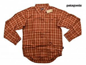 送料無料4★Patagonia★パタゴニア Pima コットン 長袖シャツ size:S バーンレッド