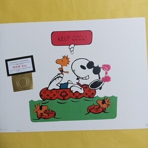 DEATH NYC 世界限定100枚 アートポスター　 スヌーピー SNOOPY PEANUTS LouisVUITTON　ルイヴィトン レッドリボン トムエ バハート