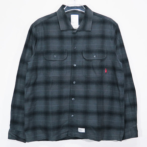 WTAPS ダブルタップス 05AW VATOS L/S/SHIRTS, FATIGUE,COTTON,CHECK バトス ロングスリーブ シャツ チェック ブラック 長袖 Fez