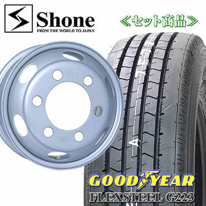 在庫要確認 エルフ キャンター グッドイヤー FLEX STEEL G223 205/70R16 111/109 LT 鉄ホイール付 16×6 +127 4本価格 夏 NO,GY024SH303-4