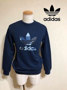 【新品】 adidas originals CAMO CREWNECK アディダス オリジナルス スウェット クルーネック トレーナー サイズM 長袖 ネイビー DX3655