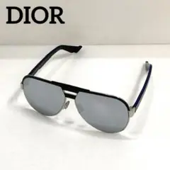 美品 DIOR ディオール　サングラス　ミラーレンズ　ディアドロップ　ブラック