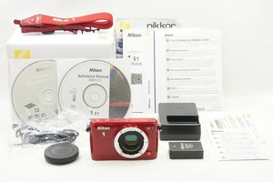 【適格請求書発行】良品 Nikon ニコン 1 S1 ボディ ミラーレス一眼カメラ レッド 元箱付【アルプスカメラ】240414t