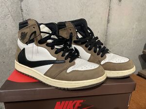 Travis Scott × Nike Air Jordan 1 トラヴィススコット × ナイキ エアジョーダン1 レトロ ハイ OG TS SP セイル/ダークモカ 26.5