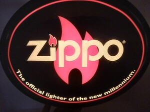 Zippo 蛍光ディスプレイ看板(350×280×130)電源100V照明つきます。確認済み。平成レトロビンテージマルボロMarlboro 