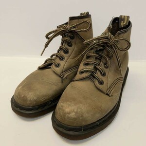 ドクターマーチン　UK5　23.5cm-24.0cm　イギリス製　ヌバック　ブーツ　ベージュ　ハイカット　レザー　dr.martens