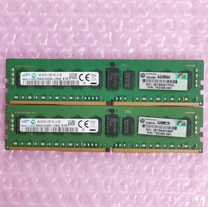 【動作確認済み】SAMSUNG DDR4-2133 8GB 2枚 (計16GB) DDR4-2133P/PC4-17000 ECC REG/Registered対応 RDIMM (在庫1)