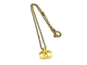 1円 CHANEL シャネル ココマーク ネックレス ペンダント アクセサリー レディース ゴールド系 FF8975