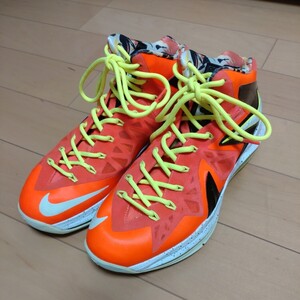 Nike LeBron X Elite　579827-800　TOTAL CRIMSON/FIBERGLASS-BLACK-VOLT 2013/06/08 ナイキ レブロン　10　エリート　ジャンク品　27cm