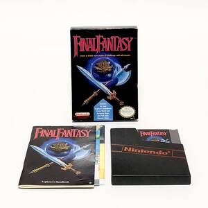 【送料無料】 北米版 ファミコン NES Final Fantasy / ファイナルファンタジー 箱説・マップ付き 痛みあり 動作確認済み Square スクウェア