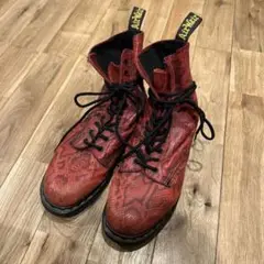 Dr.Martens エンボスレザー RED8EYELET 80年代 レッド 赤