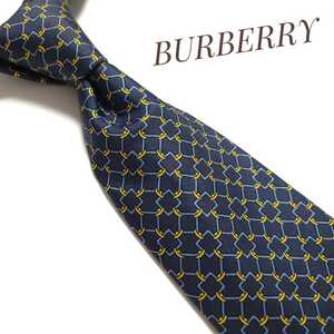 美品 BURBERRY バーバリー ネクタイ ハイブランド ネイビー 紺 1312