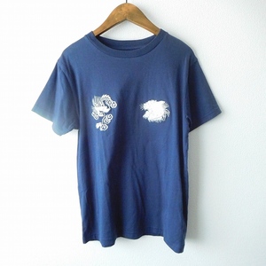 #snc ビームスボーイ BEAMS BOY ×東洋エンタープライズ 雷門 Tシャツ 紺 半袖 刺繍入り 龍 虎 レディース [765613]