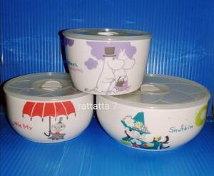 ☆MOOMIN☆ムーミン☆スナフキン☆パパ☆ママ☆リトルミイ☆陶器☆フタ付き☆保存容器☆セット☆ボウル☆タッパー