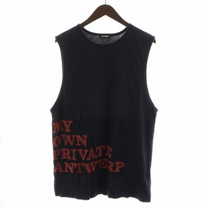 ラフシモンズ RAF SIMONS Tank top my own private Antwerp タンクトップ ロゴ S 紺 ネイビー 赤 レッド 201-146B /AN16 メンズ