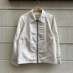 70s USA古着 ジップアップジャケット ロンドンフォグ 白 vintage