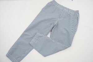 coco 中古 ロサーセン ROSASEN レディース クロップドパンツ 40(M) グレー×白 七分丈 ストライプ 63306