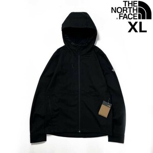 1円～!売切!【正規新品】THE NORTH FACE◆TNF CASTLE ROCK HOODED SOFT SHELL JACKET トラックジャケット フード付き US(XL)黒 180915-58