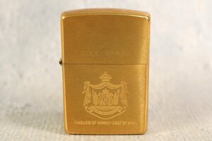 ZIPPO ジッポ ライター KINGDOM OF HAWAII SOLID BRASS 真鍮無垢 年代：J XII 1996年 喫煙グッズ 煙草