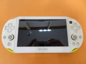 067) ジャンク PlayStation Vita PCH-2000 ライムグリーン/ホワイト 本体のみ 現状品