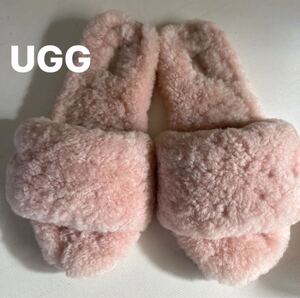 【UGG】★アグ　ファー　サンダル　ピンク　24cm