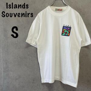 【Islands Souvenirs】（S）プリントTシャツ＊バックプリント＊白