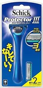 Schick(シック) シック Schick プロテクター スリー 3枚刃 ホルダー (替刃2コ付) カミソリ 剃刀 ヒゲソリ 髭