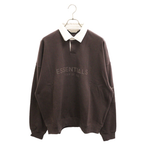 FOG Essentials フィアオブゴッド エッセンシャル 23SS Waffle Henley Rugby ワッフル ヘンリー ラグビーシャツ 長袖ポロシャツ パープル