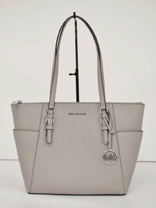 マイケルコース MICHAEL KORS トートバッグ PEARL GREY 35F0SCFT3L レディース A4対応 美品 2310LR189