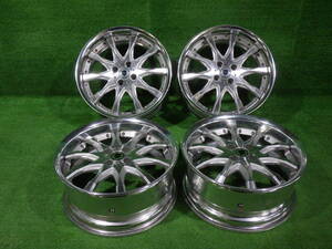 中古 17インチ 17×7.5J 4穴 ワーク シュヴァート 社外 アルミホイール 4本セット SC2 ダイアモンドカット クリア 希少サイズ