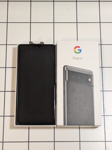 Pixel6 動作品 本体 Google SIMフリー ストーミーブラック ブラック 黒 128GB 専用ガラスフィルム付き