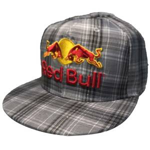 Red Bull レッドブル ブランドロゴ チェック柄 ベースボールキャップ (7 3/8 約59cm) [並行輸入品]