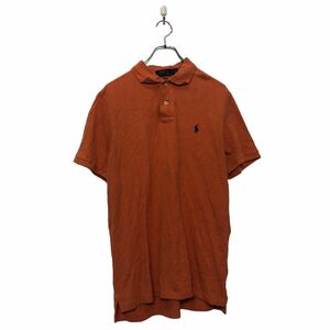 POLO RALPH LAUREN 半袖 無地 ポロシャツ ポロラルフローレン M オレンジ ワンポイントロゴ 古着卸 アメリカ仕入 a605-7161