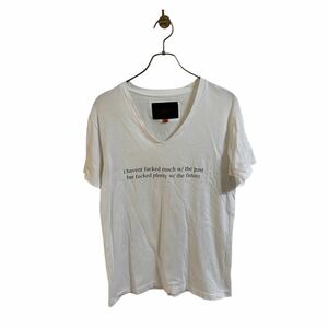 【アンダーカバー UNDERCOVERISM 2005AW arts&crafts期 パティスミス 英詞 Vネック Tシャツ サイズ2 scabut期 5685 jonio ホワイト】