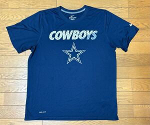 NFL DALLAS COWBOYS MEN’S DRI-FIT SHORT SLEEVE T-SHIRTS (NIKE) size-L(着丈68身幅57) 中古 送料無料 NCNR