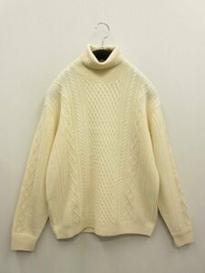 シップス SHIPS★定価￥15950(税込)ウール　アラン編み　タートルプルオーバーニット　トップス◆メンズサイズXL(LL位)