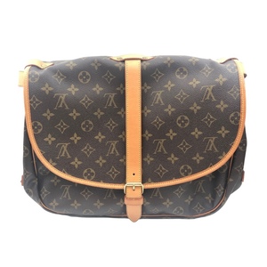 ルイ・ヴィトン LOUIS VUITTON ソミュール35 M42254 ブラウン モノグラムキャンバス ショルダーバッグ レディース 中古