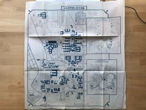 『北海道帝国大学平面図』『北海道帝国大学医学部附属医院配置図』2枚セット ※農場及演習林其他配置図・附属植物園及博物館平面図 02363