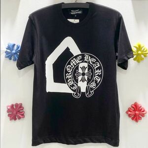 【ドーバー限定商品】CHROME HEARTS (クロムハーツ) ×COMME des GARCONS コムデギャルソン コラボTシャツ ブラック XLサイズ Tee