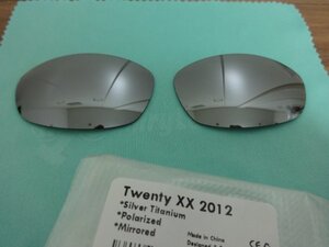 処分価格！★オークリー トゥエンティ XX（2012）用 カスタム偏光レンズ　SILVER Polarized 新品　Oakley TWENTY XX Sunglasses