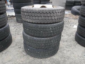 送料無料★鉄ホイール 5穴-203.2 9分山 20年 4本 TOYO 195/75R15 109/107L LT 15インチ★34275