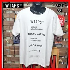 WTAPS ダブルタップス　ロゴプリント　半袖　Tシャツ　ホワイト　3