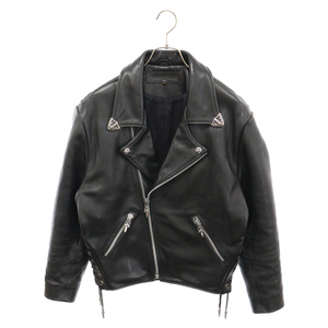 CHROME HEARTS クロムハーツ OLD BASIC MOTO ベーシックモト ダブル レザー ライダースジャケット ブラック