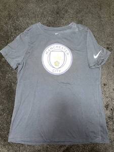 即決 送料無料 状態注意 サッカー イングランド プレミアリーグ マンチェスターシティ Tシャツ ナイキ製 Lサイズ ネイビー 紺色