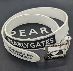 ★最新出品 新品正規品 PEARLYGATES/パーリーゲイツ本皮PGロゴ ワッペンベルト (UNISEX)男女兼用