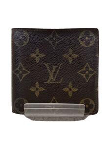 LOUIS VUITTON◆ポルト・ビエ・カルト・クレディ・モネ_モノグラム・キャンバス_BRW/PVC/ブラウン/総柄/メンズ