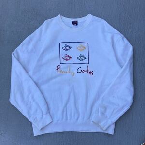 90s vintage PEARLYGATES スウェット　トレーナー　長袖　ロゴ刺繍　オーバーサイズ　レトロ　古着