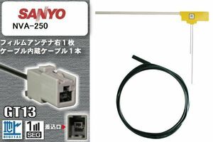 フィルムアンテナ ケーブル セット 新品 地デジ サンヨー SANYO 用 NVA-250 ワンセグ フルセグ 車 汎用 高感度