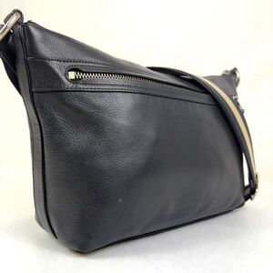 【美品】COACH コーチ チャールズ ヘリテージ F54796 本革 ネイビー 紺色 メンズ ビジネス クロスボディ ショルダーバッグ 斜めがけ